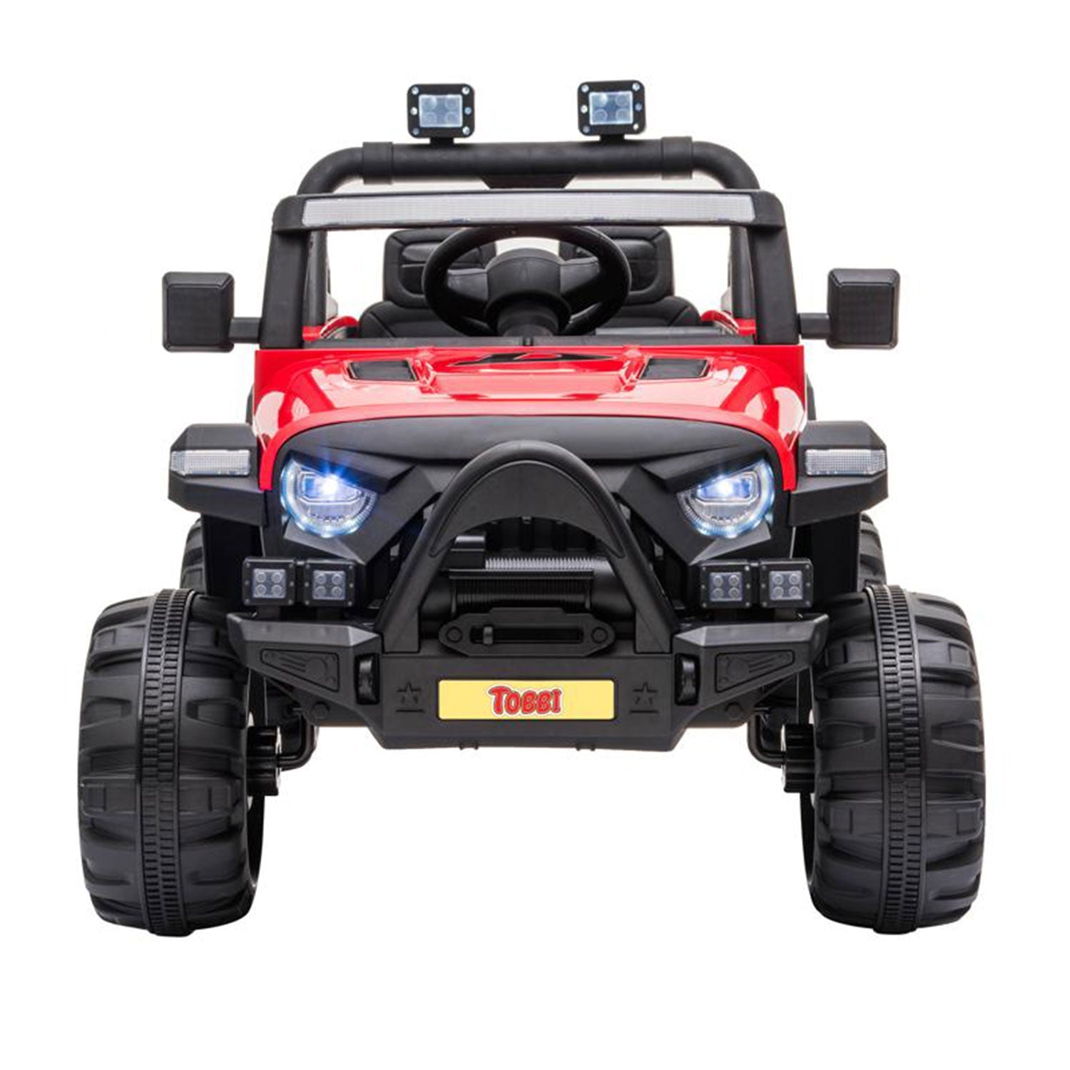 TOBBI 12V Kids Electric Battery-Powered Ride On 3 Speed Toy SUV Truck Car, Red — image 2