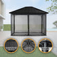 Sunjoy Hildreth 11 x 13 Foot Screened Gazebo Canopy Outdoor Pergola Tent, Black — image 2