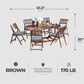 Outdoor Interiors 7 Piece Fold and Store Eucalyptus Hardwood Outdoor Dining Set — image 3