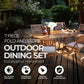 Outdoor Interiors 7 Piece Fold and Store Eucalyptus Hardwood Outdoor Dining Set — image 2