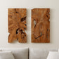 "Slice" Teak Wall Art, Set of 2