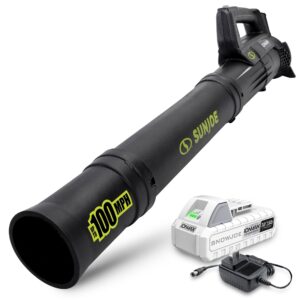 Sun Joe 24V-TB-LTE 24V Cordless IONMAX Compact Turbine Jet Blower, 100 MPH Air Speed, Battery and Charger Included