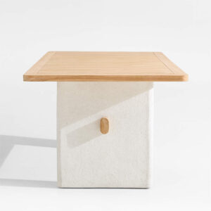 Ipanema 86" Teak Wood and Resin Outdoor Dining Table