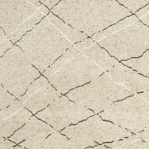 Larache Wool Hand-Knotted Moroccan Ivory Area Rug 9'x12'
