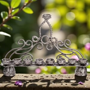 Sterling Silver Mini 9 Branch Menorah